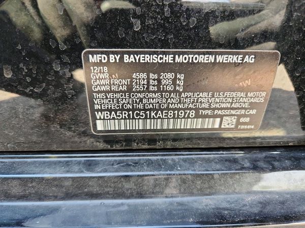 2019 BMW 330I