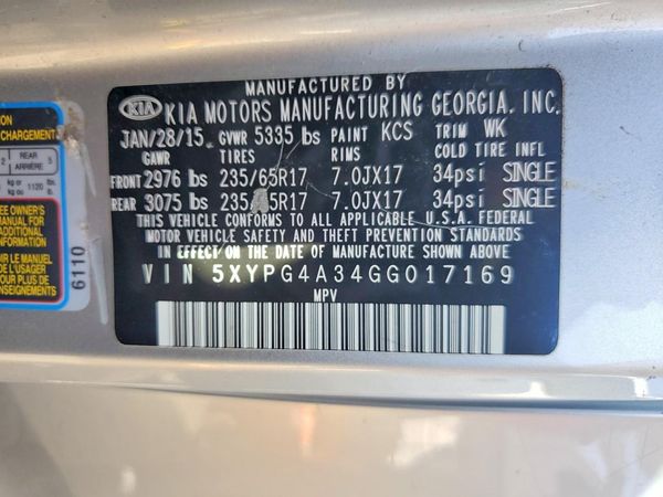 2016 KIA SORENTO L / LX