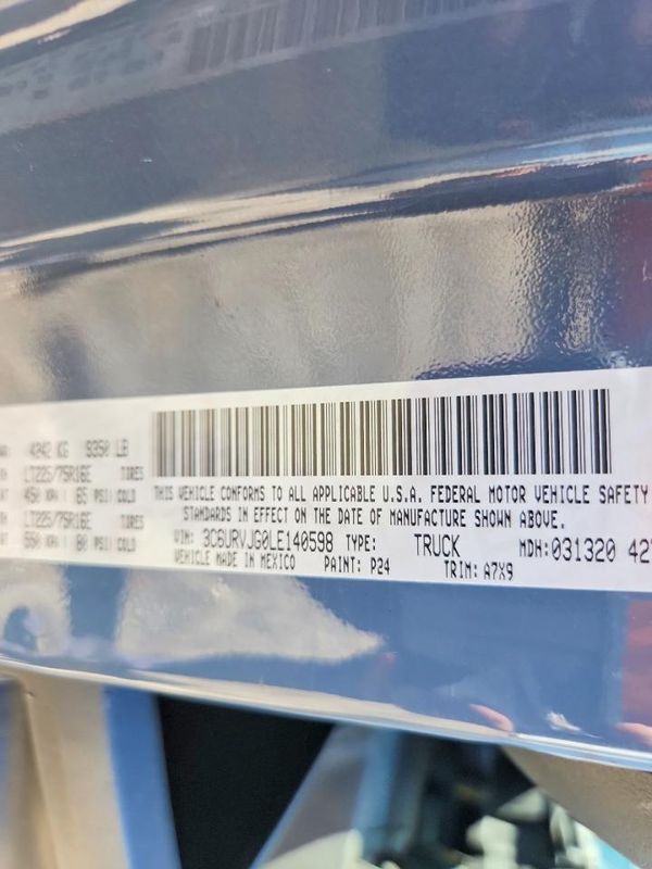 2020 RAM PROMASTER 3500 VF — VINS