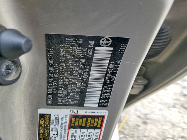 2014 TOYOTA CAMRY SOLA Hybrid — VINS