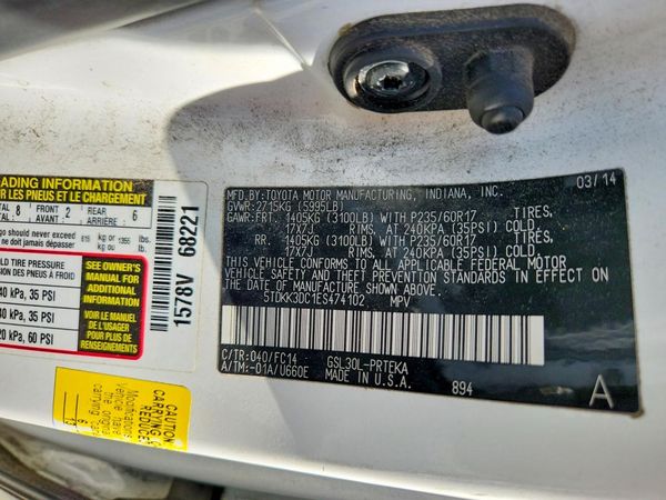2014 TOYOTA SIENNA