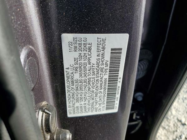 2022 HONDA PILOT — VINS