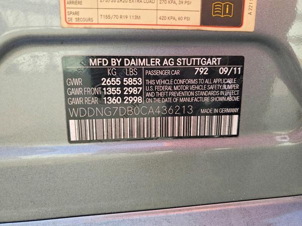 2012 MERCEDES-BENZ S