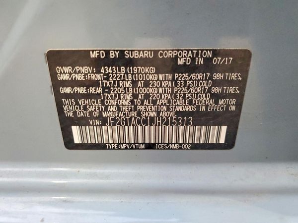 2018 SUBARU CROSSTREK Premium+BSD