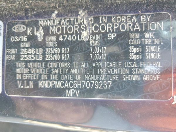 2017 KIA SPORTAGE LX — VINS