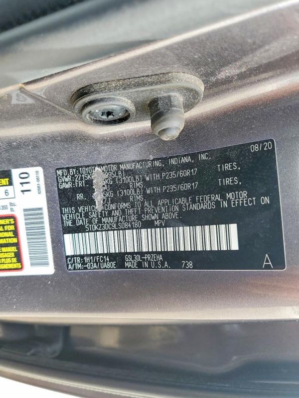 2020 TOYOTA SIENNA E grade
