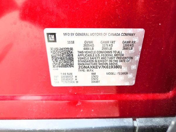 2019 CHEVROLET EQUINOX LT (1LT)