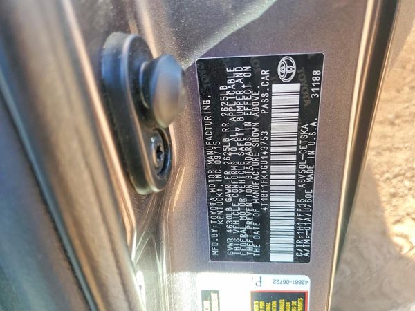 2016 TOYOTA CAMRY