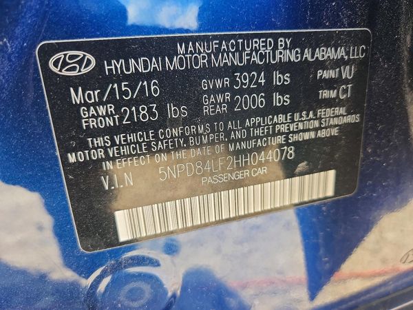 2017 HYUNDAI ELANTRA