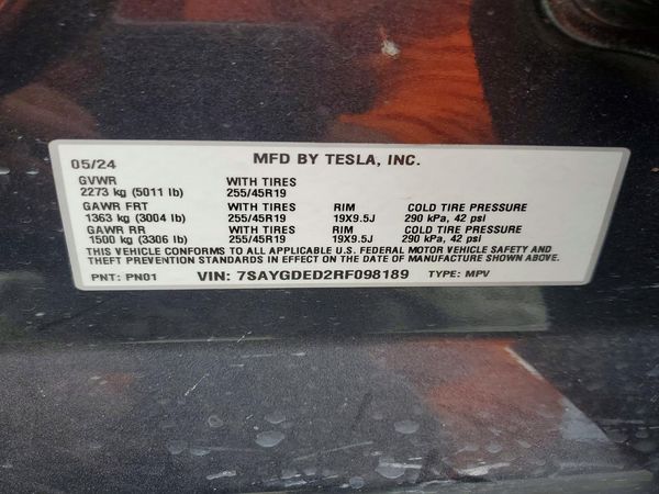 2024 TESLA MODEL Y