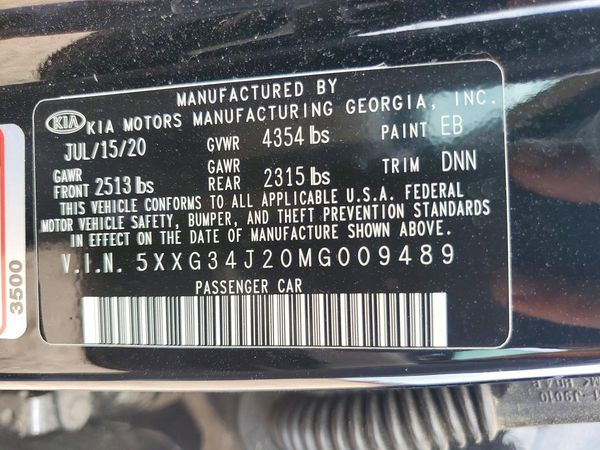 2021 KIA K5