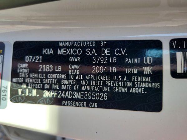 2021 KIA FORTE