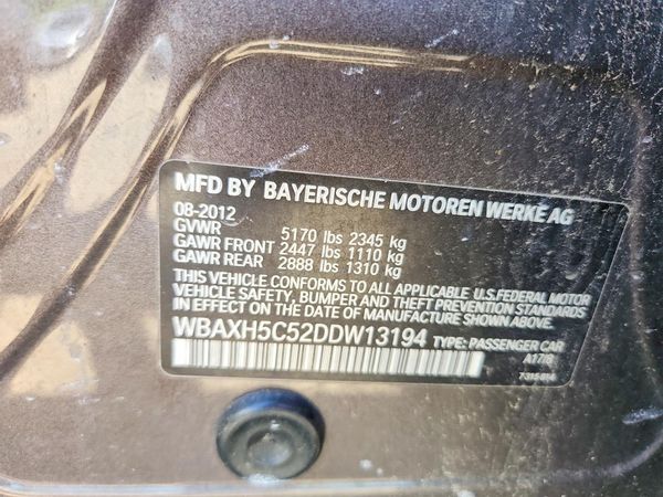 2013 BMW 5 SERIES — VINS