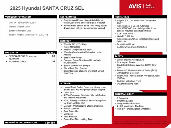 2025 HYUNDAI SANTA CRUZ SEL