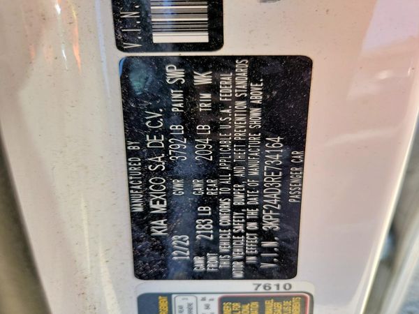 2024 KIA FORTE LX, LXS — VINS