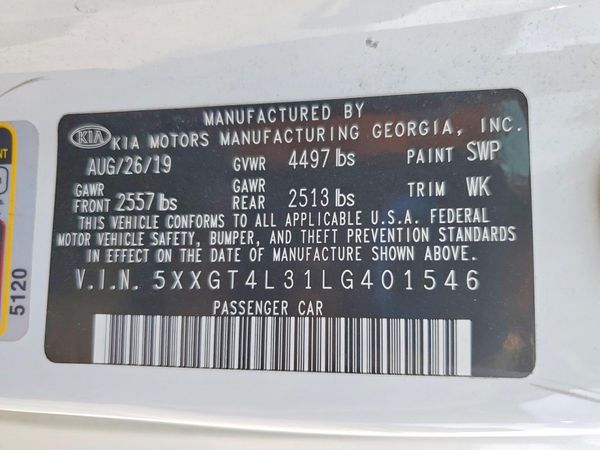 2020 KIA OPTIMA LX, S, SE