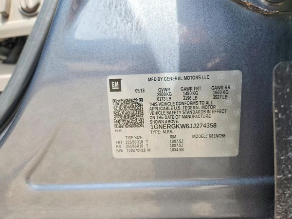 2018 CHEVROLET TRAVERSE LT
