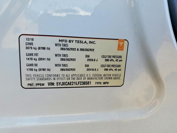 2020 TESLA MODEL X