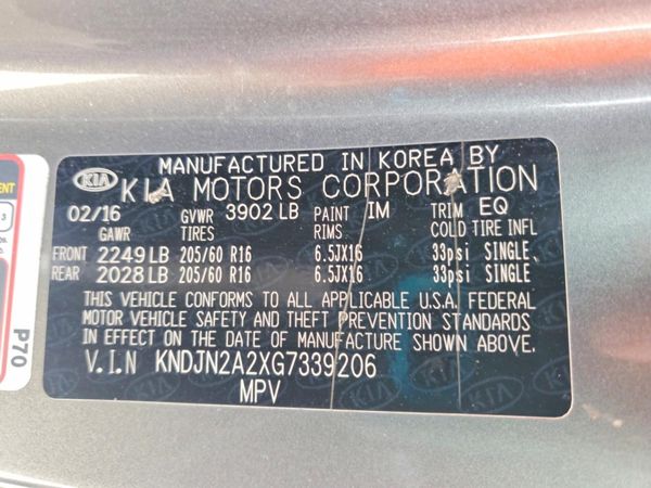 2016 KIA SOUL AUTOMATIC