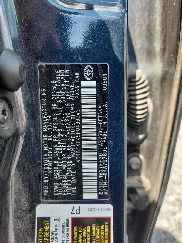 2015 TOYOTA CAMRY