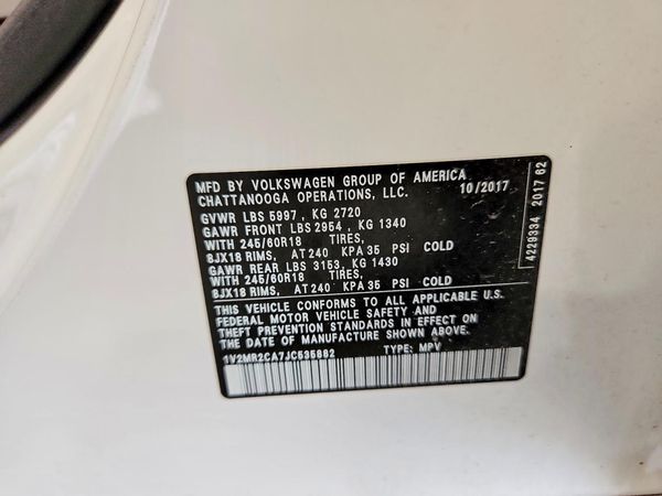 2018 VOLKSWAGEN ATLAS
