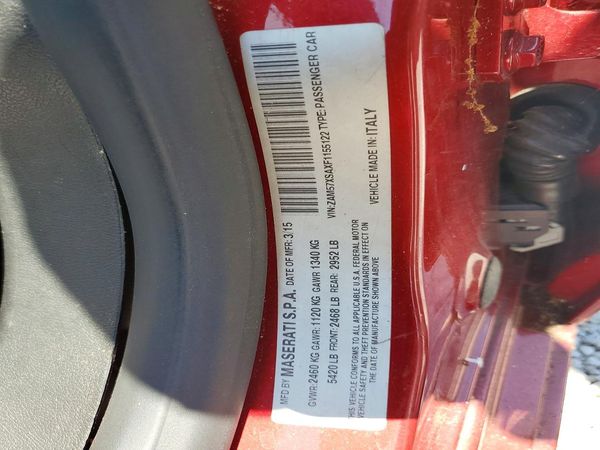 2015 MASERATI ALL OTHER — VINS