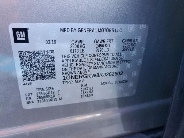 2019 CHEVROLET TRAVERSE LT