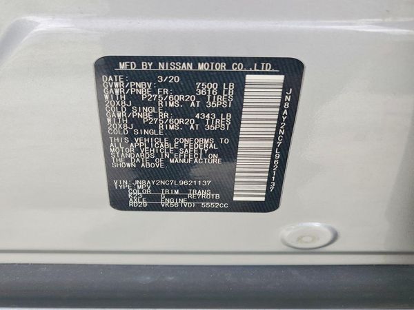 2020 NISSAN ARMADA