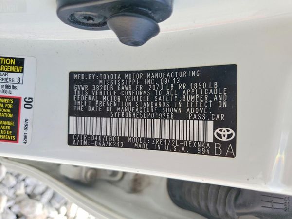 2014 TOYOTA COROLLA