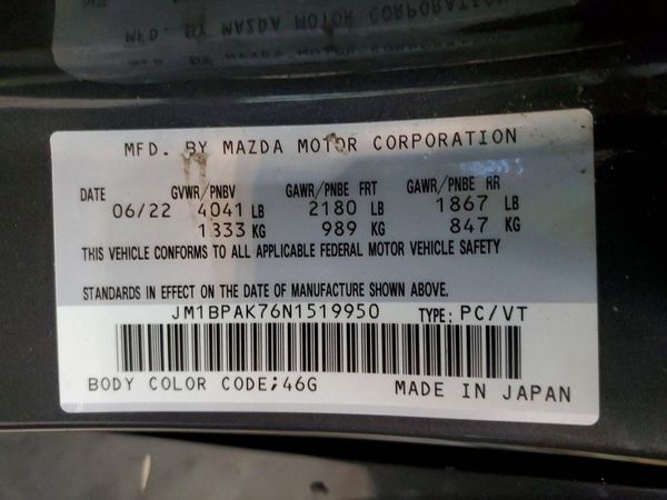2022 MAZDA 3 Select Package