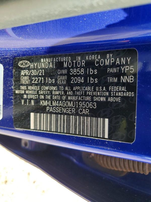 2021 HYUNDAI ELANTRA Blue