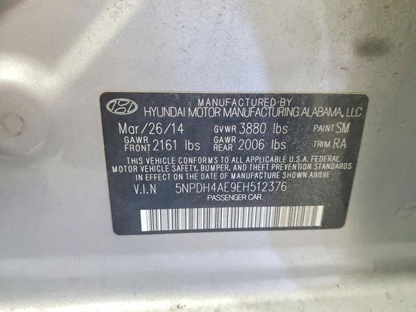 2014 HYUNDAI ELANTRA GLS(Middle) — VINS
