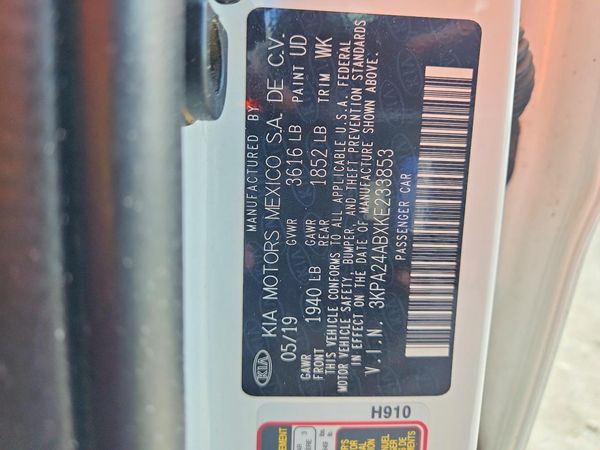 2019 KIA RIO LX, S