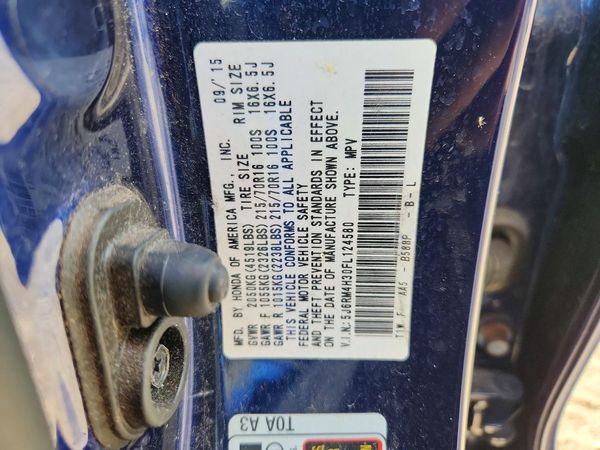 2015 HONDA CRV LX
