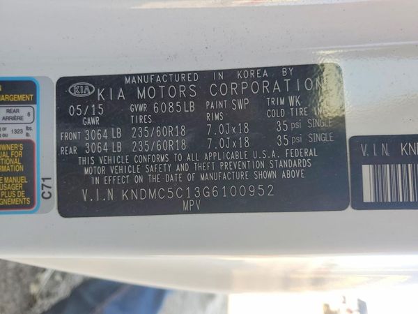 2016 KIA SEDONA