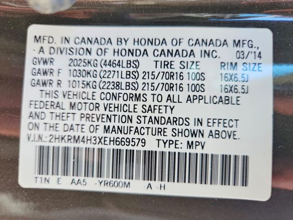 2014 HONDA CRV LX