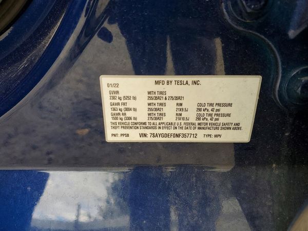 2022 TESLA MODEL Y