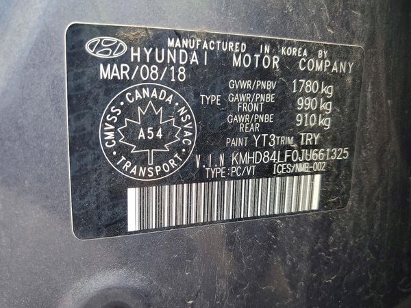 2018 HYUNDAI ELANTRA