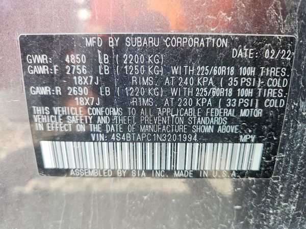 2022 SUBARU OUTBACK Touring