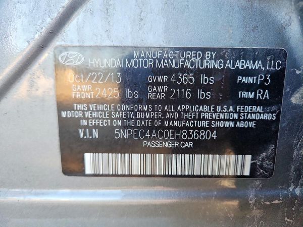 2014 HYUNDAI SONATA