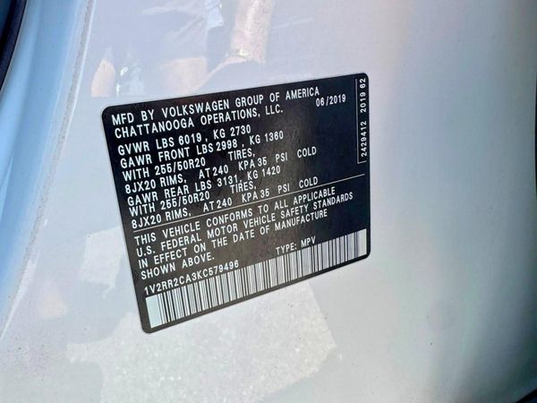 2019 VOLKSWAGEN ATLAS 4Motion SEL