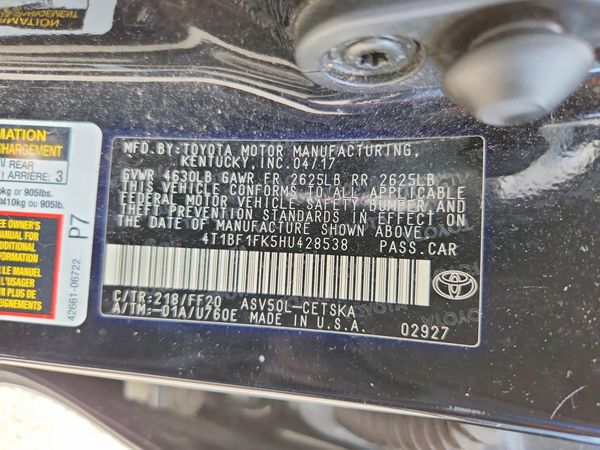 2017 TOYOTA CAMRY