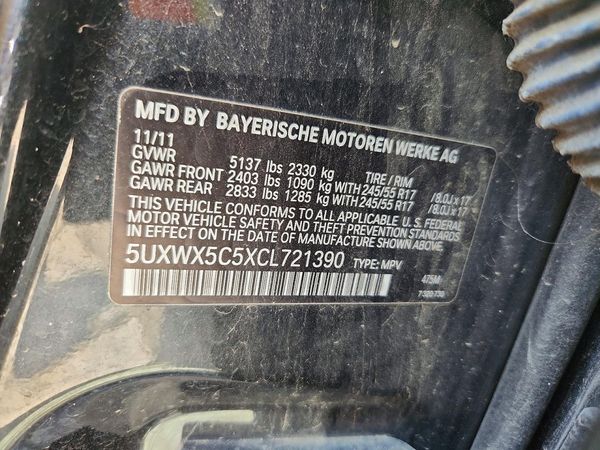 2012 BMW X3