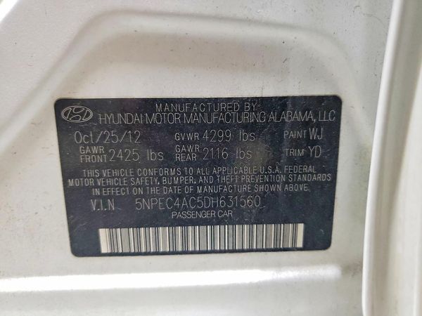 2013 HYUNDAI SONATA