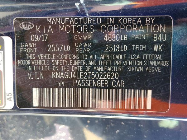 2018 KIA OPTIMA HYBRID HEV EX