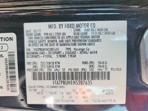 2017 FORD MUSTANG I4 Convertible