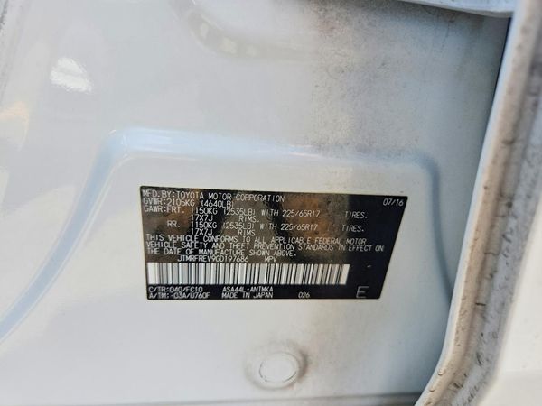 2016 TOYOTA RAV4 XLE (M Grade)