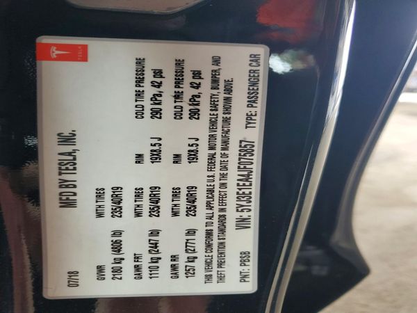 2018 TESLA MODEL 3