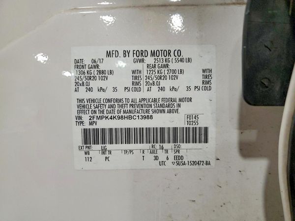 2017 FORD EDGE Titanium