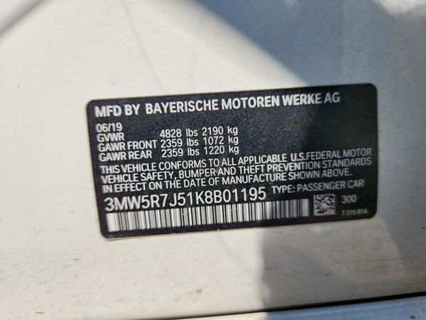 2019 BMW 330XI xDrive
